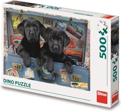 Obrázek produktu pro Puzzle Štěňata v kufru 500 dílků