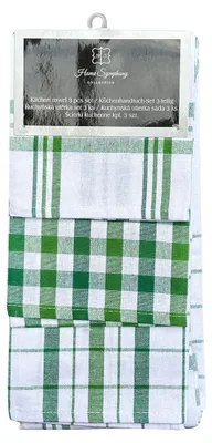 Produktbild von Baumwolle Geschirrtücher Ara Set 3 tlg. 45x65 cm Grün Komplet: 3x 45x65 cm