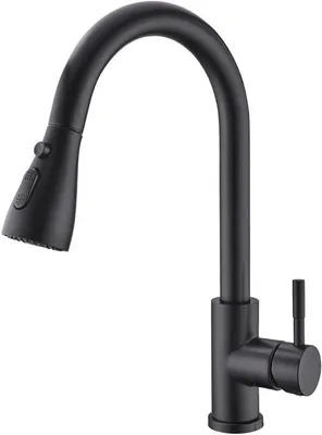 Produktbild von Küchenwasserhahn mit Ausziehbarem Abfluss - Badewasserhahn - Ausziehbarer Düsenkopf - Handbrause - Mischwasserhahn - 3 Wasserabflussmodi - 360° verstellbar