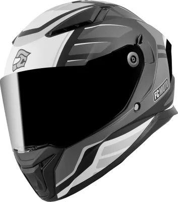 Produktbild von FC-Moto FF130SV Cavion Helm, schwarz matt/grau/weiß, L