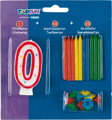 Produktbild von Geburtstagskerze 0 Geburtstag Deko Zahlenkerze