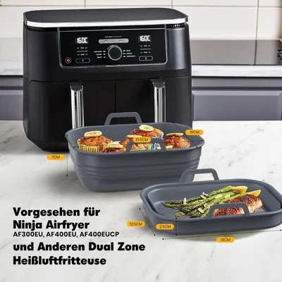 Produktbild von Backform 2Pcs Airfryer Zubehör Ninja Foodi Max Dual Zone AF300EU