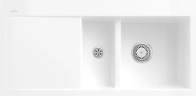 Produktbild von Villeroy & Boch Keramikspüle 67121FKG, Subway 60 flat Flächenbündige Spüle - inkl.