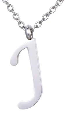 Produktbild von Morella Damen Halskette mit Buchstabe J Anhänger Edelstahl silber in Schmuckbeutel