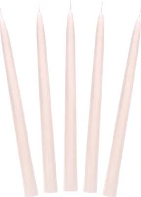 Zdjęcie produktu dla Świece stożkowe matowe nude 24 cm 10 sztuk