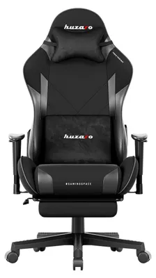 Image de Huzaro Force 5.7 Noir - Chaise de jeu, accoudoirs 2D, inclinaison 155°, repose-pieds, coussin cervical et lombaire, e SGS, 136 kg