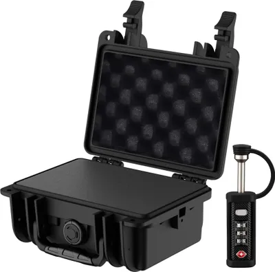 Produktbild von Wiltec Fotokoffer 21,9 x 18,5 x 10,4 cm mit Kofferschloss, Kamera Koffer aus PP und Glasfaser, Schutzkoffer mit Würfelschaumstoff, wasserdichter Transportkoffer