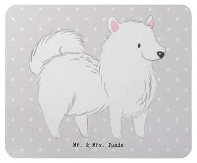Produktbild von Mr. & Mrs. Panda Mouse Pad Spitz Lebensretter - Grau Pastell - Geschenk, Mauspad, gummi, mausteppich, laptop mousepad
