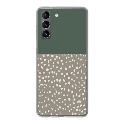 Produktbild von MuchoWow® Handyhülle Schutzhülle Hülle für Samsung Galaxy S21 Polka dot - Grün - Muster Silikon Softcase Handy Hülle - Softcase