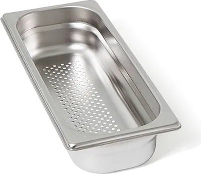 Produktbild von RIEBER Restebecken-Einsatz 84020150 aus Edelstahl für Waterstation classic 100 / Resteschale / Einsatz / GN 2/8 gelocht / Gastro - Behälter 7