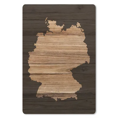 Produktbild von MuchoWow® Mauspad Mousepad Karte - Deutschland - Holz 18x27 cm - Mousepads - Maus Mat - Pad - Mausunterlage