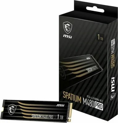 Produktbild von MSI Spatium M480 PRO PCIe 4.0 NVMe M.2 1TB, 1 TB, M.2, 7400 MB/s