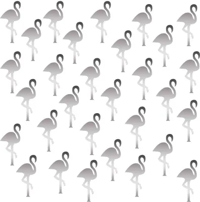 Produktbild von Oblique Unique 30 Flamingo Wand Sticker Wandaufkleber Wandtattoo Wanddeko Basteln silber