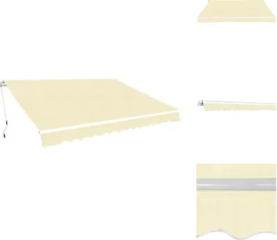 Zdjęcie produktu dla vidaXL markiza ze składanym ramieniem 600 cm kremowo-biała - Markizy