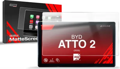 Imagen del producto de Película mate autoadhesiva para pantalla BYD ATTO 2 de 12,8" (modelo 2025), marca Grizz Protector