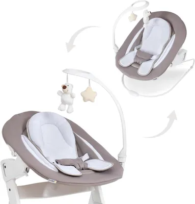 Produktbild von Babyschaukel – Kindersitzaufsatz – Ab Geburt verwendbar – Verstellbare Rückenlehne – Bis 9 kg – Beige