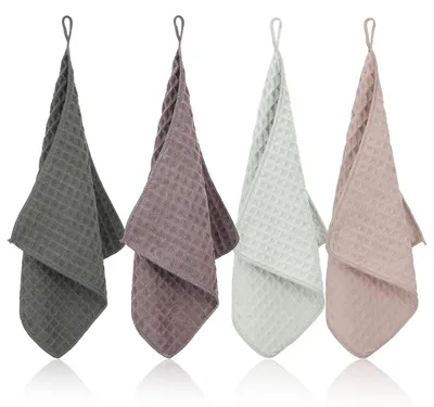 Produktbild von 4 Waffelstruktur-Mikrofasertücher 30 x 30 cm, wiederverwendbare Saugtücher für Kaffeemaschinen, Cafés, Küchen und Badezimmer