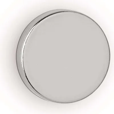 Produktbild von MAUL Magnet rund 10 Stück 3,2 kg Stahl Metall Neodym magnetisch Ø 1.5 x 0.3 cm silber