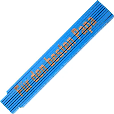 Produktbild von Zollstock Maßstab dauerhafte Laser Gravur Spruch Für den besten Papa blau