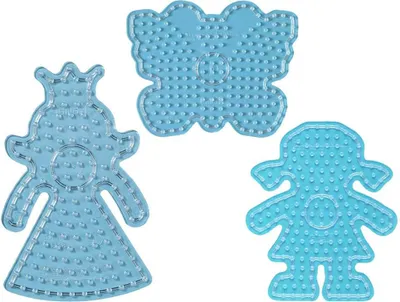 Produktbild von Hama Stiftplatten-Set Mädchen, transparent für Maxi-Bügelperlen