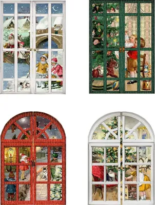 Produktbild von Mini-Adventskalender - Nostalgische Adventsfenster