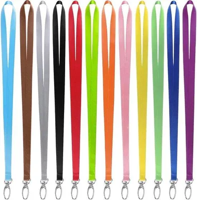 Produktbild von Famanu ID-Halter Set 12 bunte Halter mit Lanyards und Karabinerhaken