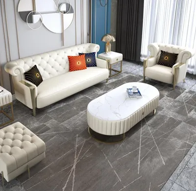 Produktbild von Sofagarnitur 321 Sitzer Garnitur Polster Couch Sofa Design Sofas Chesterfield