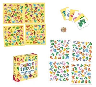 Imagen del producto de Janod, juego de búsqueda de dinosaurios: juguete educativo para niños