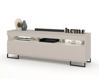 Produktbild von Modern TV-Lowboard Fernsehschrank PLAY STEHEND Mit LED Cashmere/Cashmere 140cm