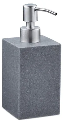 Image de relaxdays Distributeur de savon 10031062_111 gris Polyrésine 300,0 ml