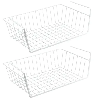 Produktbild von 2er Set Schrankkörbe aus Metall weiß