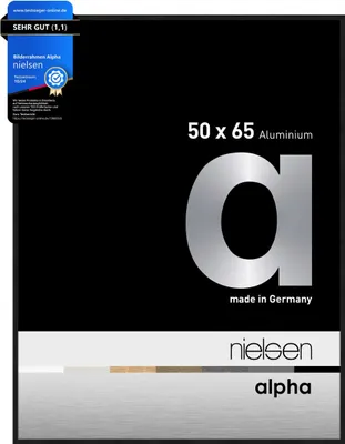 Produktbild von nielsen Aluminium Bilderrahmen Alpha, 50x65 cm, Eloxal Schwarz Matt