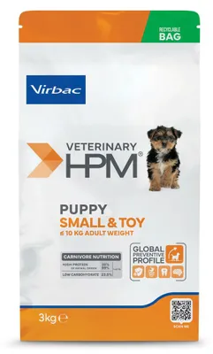 Produktbild von Virbac Puppy Small & Toy Dog 3kg Trockenfutter Veterinär für Welpen kleiner Rassen und säugende Hündinnen
