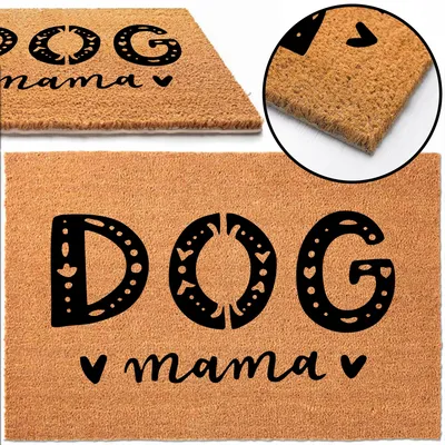Produktbild von TabPrint DOG MAMA Kokos-Fußmatte Lustig Hunde-Mama Motiv