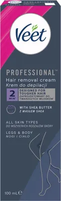 Zdjęcie produktu dla Veet Professional krem do depilacji z masłem shea, 100ml
