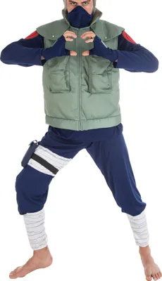A person wearing a Kakashi costume.