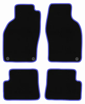 Immagine prodotto di Tappetini in moquette per Saab 9-3 I 1998-2003 (cabrio) – set 4 pezzi, nero/blu, su misura – Wielganizator CARLUX