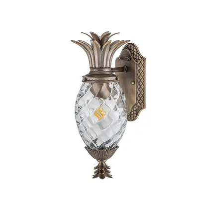 Produktbild von Wandlampe außen Aluminium Glas IP44 in Bronze Antik E27 Klassisch Außenwandlampe