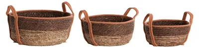 Produktbild von Aufbewahrungskörbe KINSALE 3er Set von Light & Living Korb Ø33x23cm Terracotta