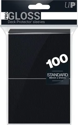 Image de Lot de 100 pochettes Ultra Pro Pro-Gloss format standard 66 x 91 mm (noir)