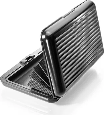 Produktbild von Famanu Kreditkartenhalter aus Aluminium - RFID- und NFC-Schutz - Schwarz