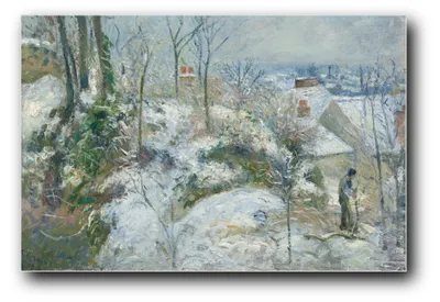 Produktbild von Kunstdruck „Kaninchenbau im Schnee“ von Camille Pissarro – 40×60 cm – ungerahmt