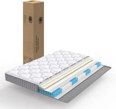 Imagen del producto de Colchón de muelles ensacados de 90x200, firmeza H3, colchón plegable, sofá cama, certificado