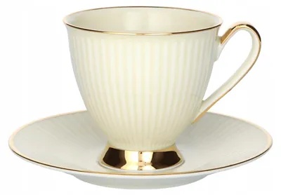 Produktbild von Chodzież Dalia Kwarc Porzellantasse mit Untertasse