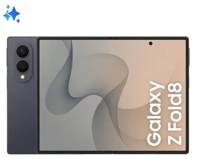 Image de Samsung Galaxy Z Fold8, écran de 19,3 cm (7,6 pouces), résolution de 1848 x 2448 pixels, 12 Go de mémoire, 256 Go de stockage, appareil photo de 50 MP, couleur : graphite