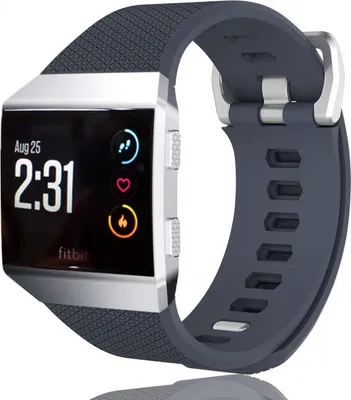 Produktbild von Strap-it® Fitbit Ionic Silikonarmband (Graublau) - Große: S/M