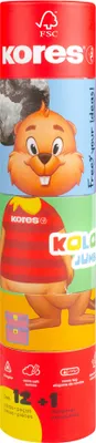 Image de Kores BB93515 Crayons de couleur triangulaires Kores "Kolores JUMBO Twist & Turn", 12 pièces