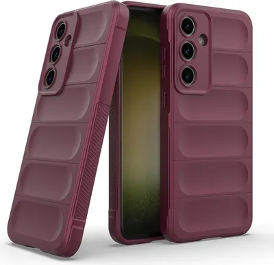 Produktbild von Handy Hülle für Samsung Galaxy S24 FE Grip Case Cover Schutzhülle Softgrip Farbe: Burgunder Rot
