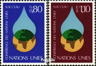 Produktbild von Briefmarken UNO - Genf 1977 Mi 64-65 (kompl.Ausg.) postfrisch Wasserkonferenz