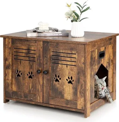 Image de Cabine pour litière en bois